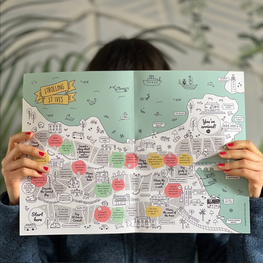 St Ives Cornwall map board game
