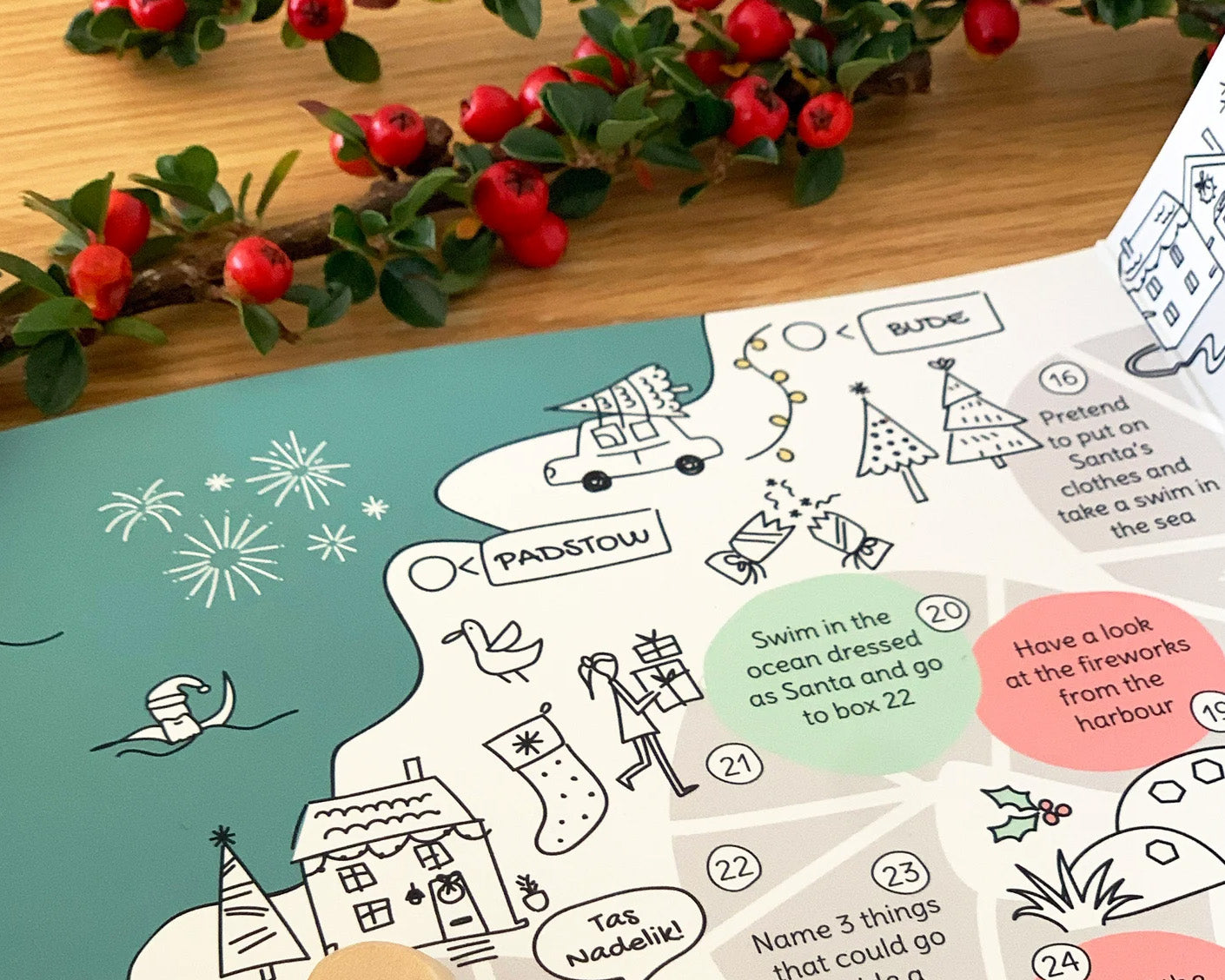 Christmas Cornwall board game map gift