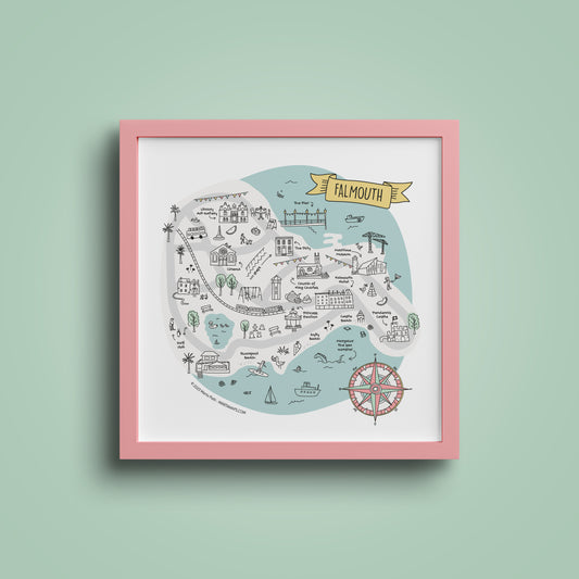 Falmouth map print