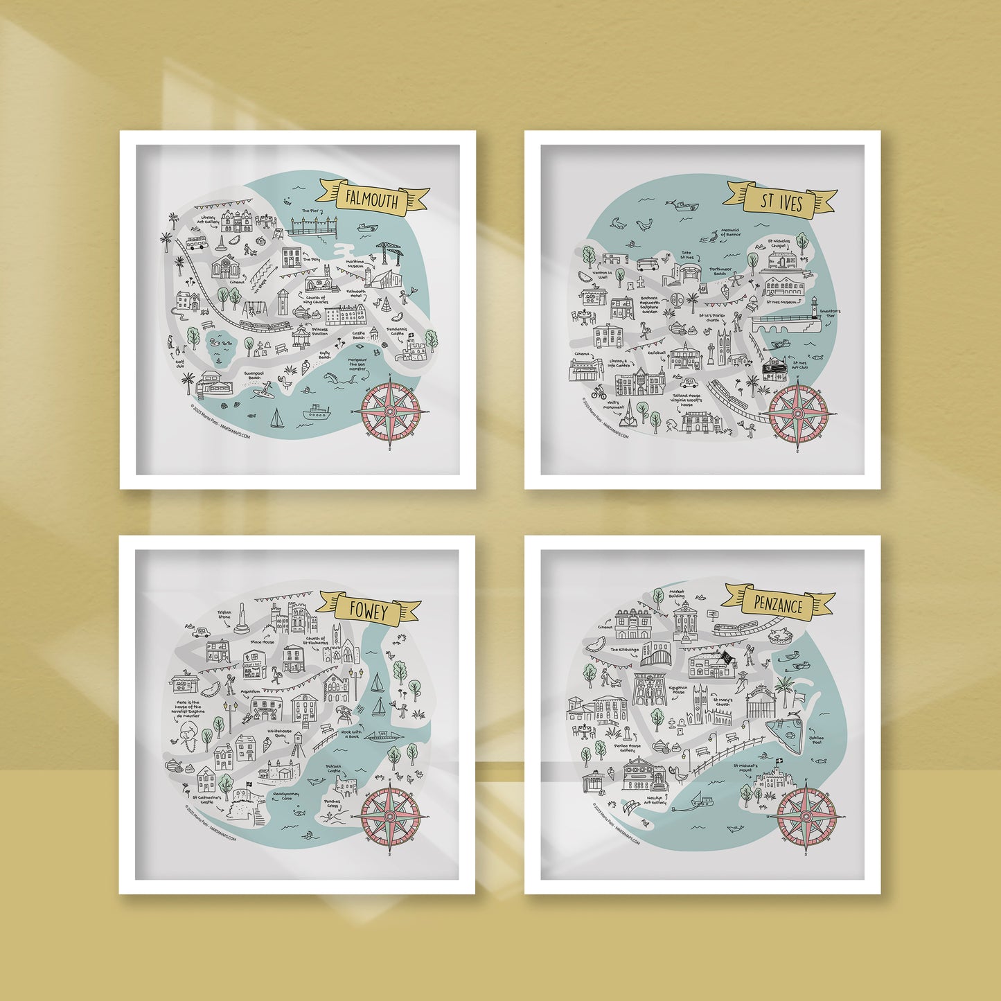 Penzance Map Print