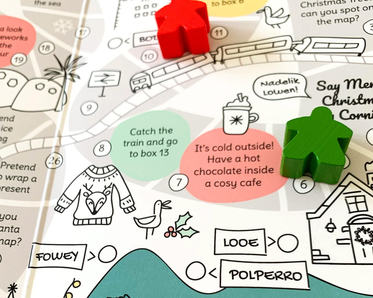 Cornwall Christmas board game detail